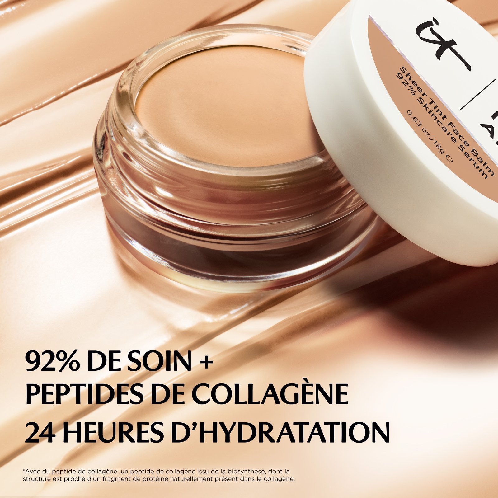 It Cosmetics — 92% de soin, peptides de collagène, 24 heures d'hydratation