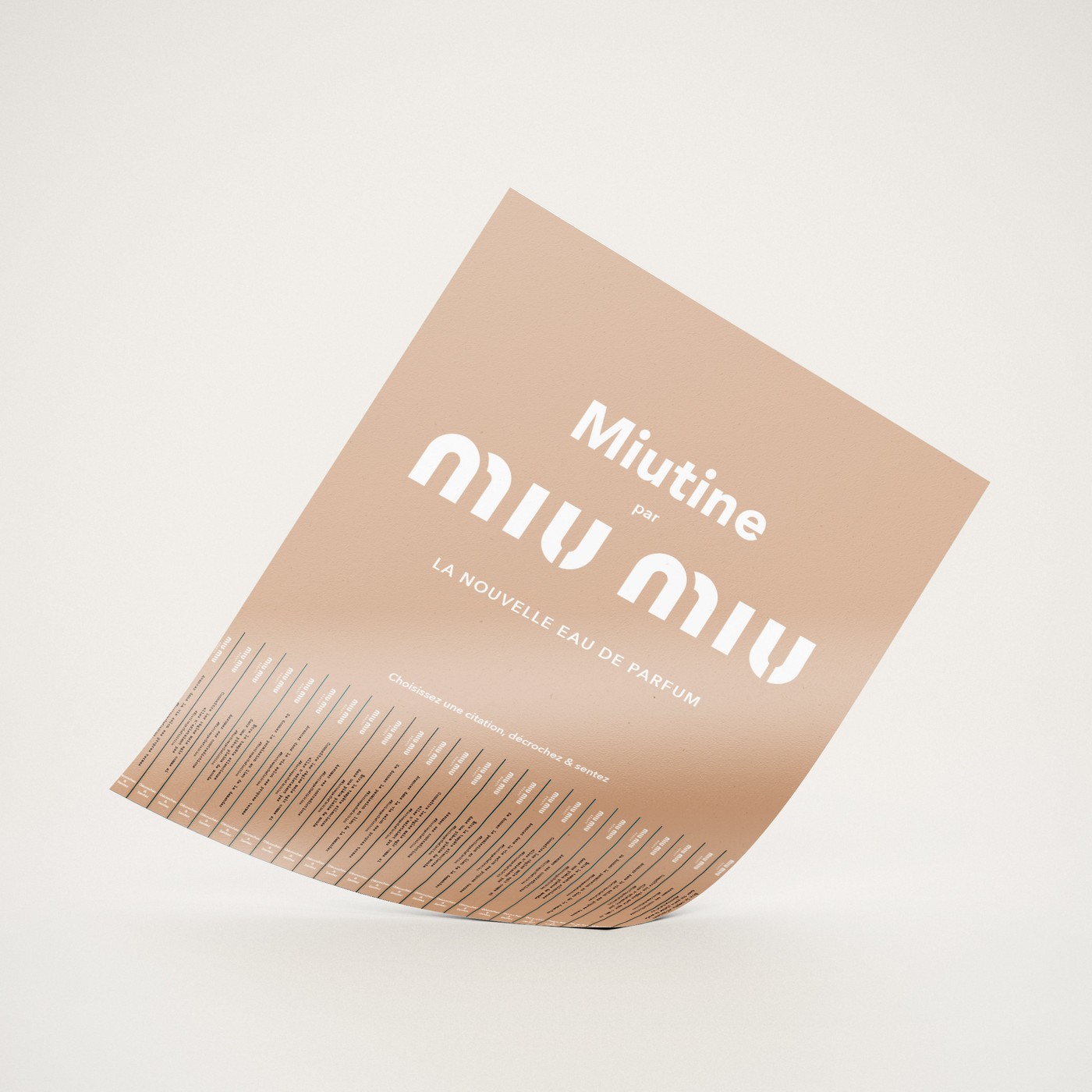 Miu Miu — flyer Miutine, déclinaison ton chair