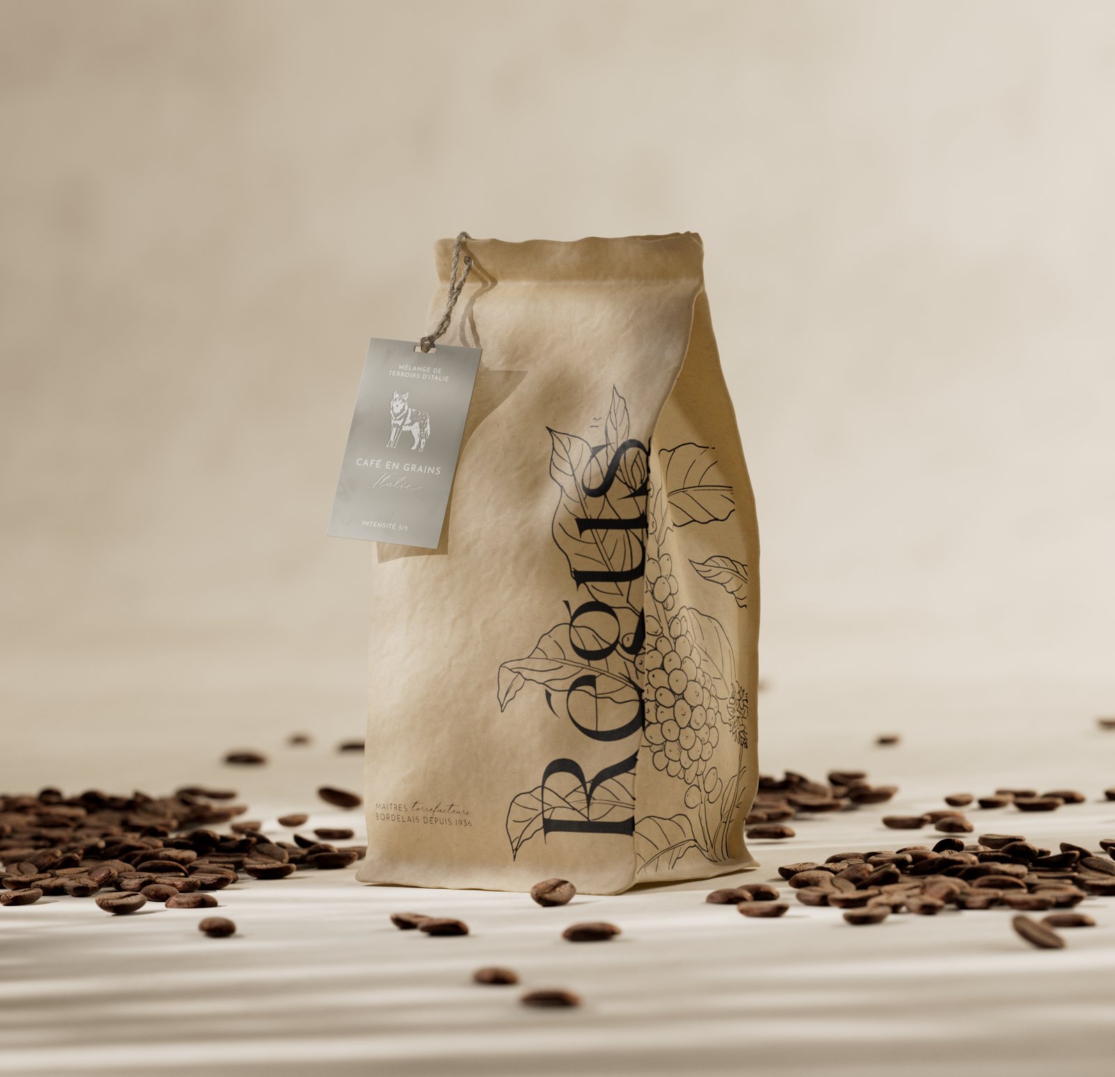 Régus — sachet de café en grains